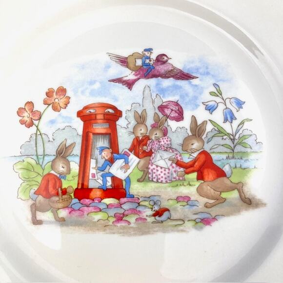 Royal Doulton Lot of Childs Tableware Bunnykins with Plate Bowl 2 Handle Cup - Picture 4 of 16